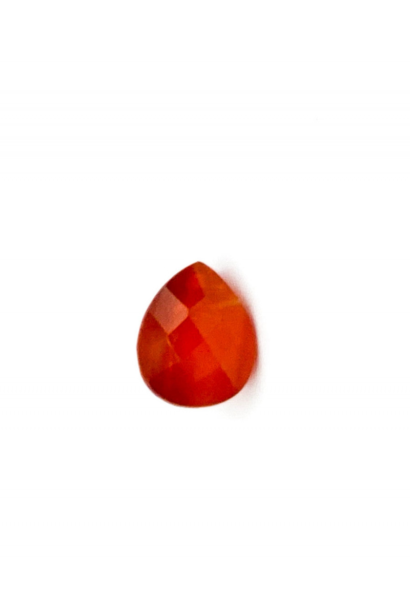Carnelian 9x7mm faceted cabochon
