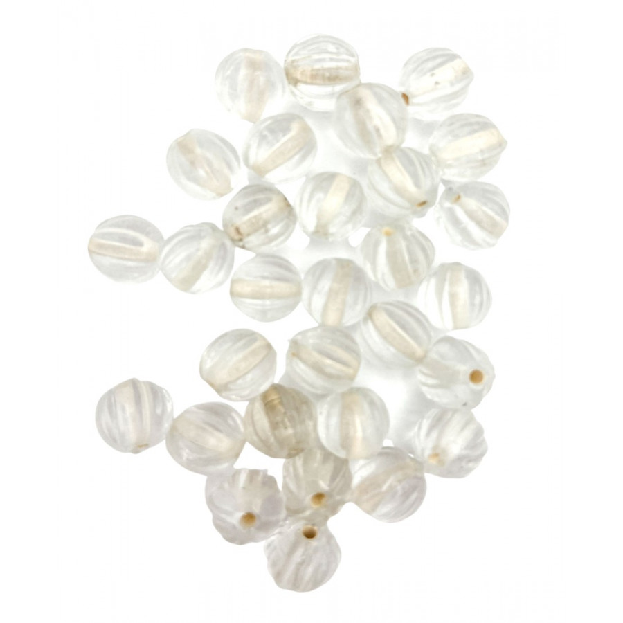 30pcs Indian glass beads 9mm clear