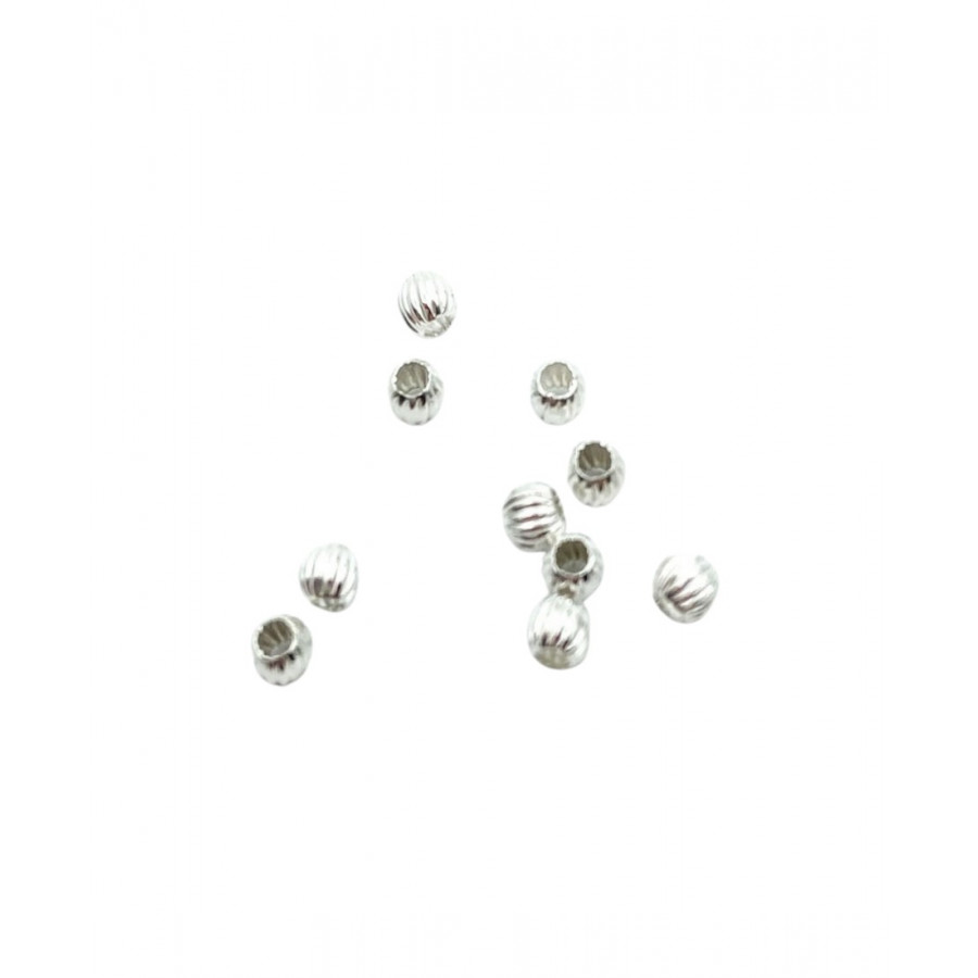 Silver beads 3mm 10pcs