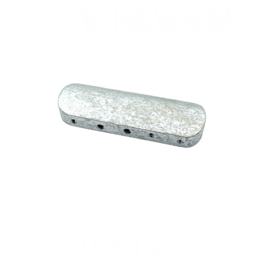 Wooden spacer bead 46x14mm silver gray