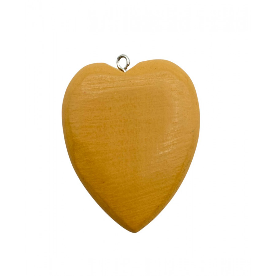 Wooden heart ocra brown