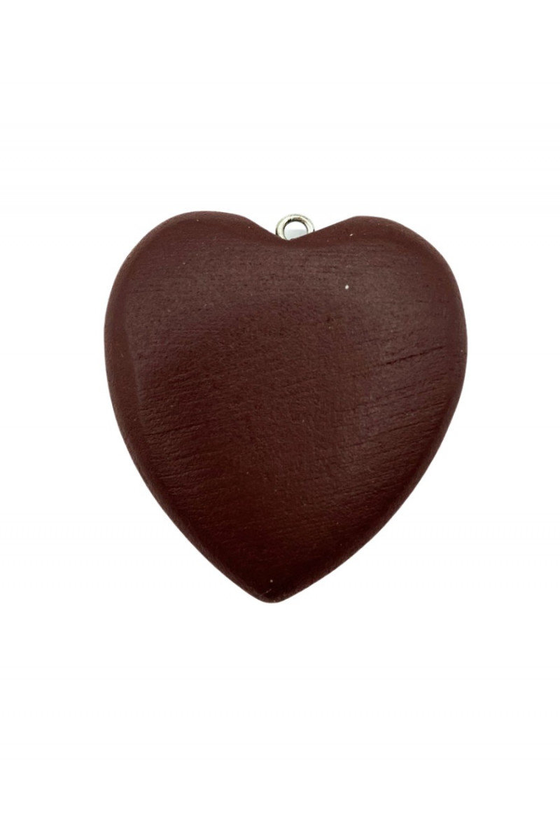 Wooden heart pendant.