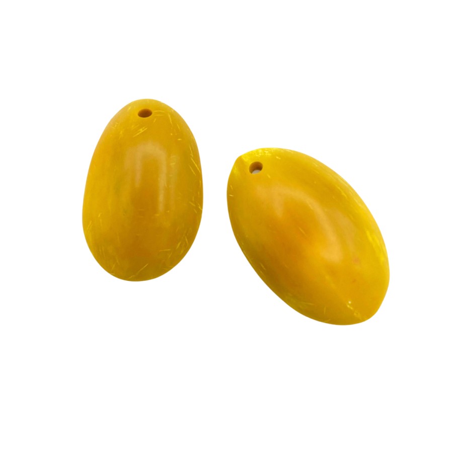 2pcs palmito charms ocra/yellow