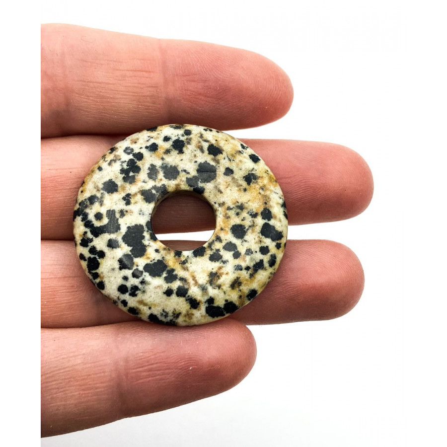 Dalmatian jasper donut 35mm