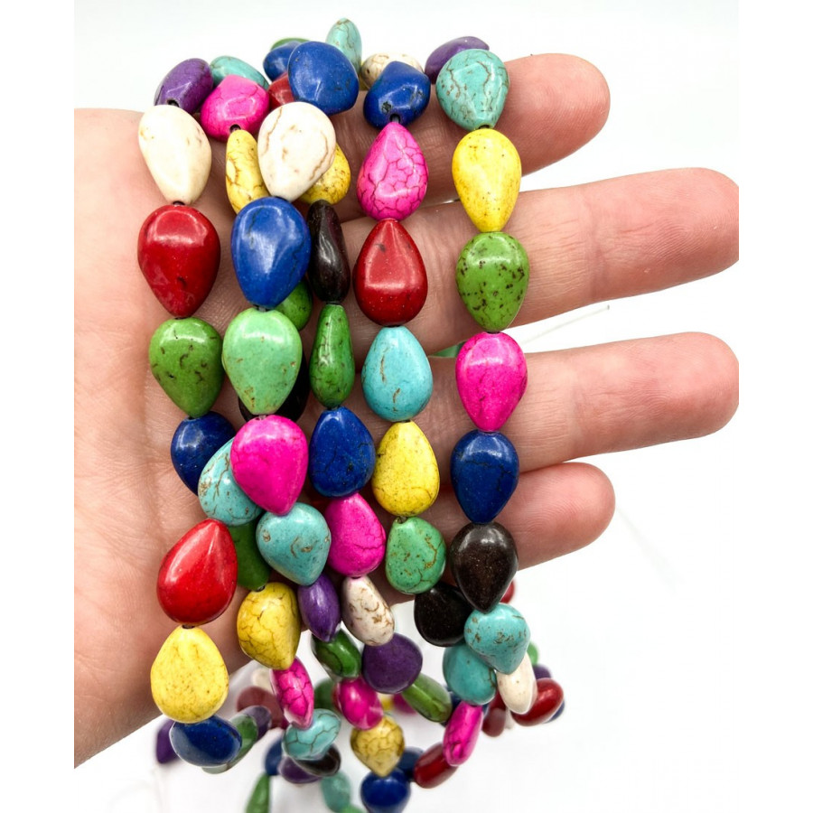 Synthetic howlite drop strand 40cm