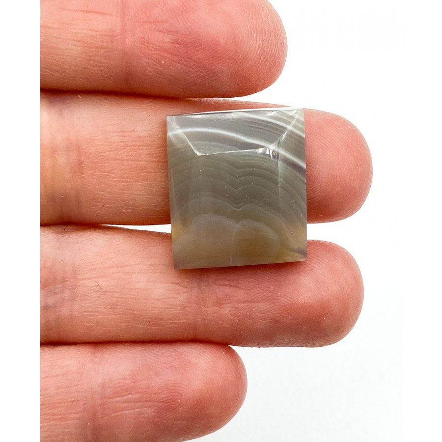 Botswana agate faceted cabochon 19mm