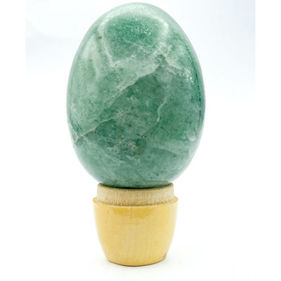Green aventurine gemstone egg.