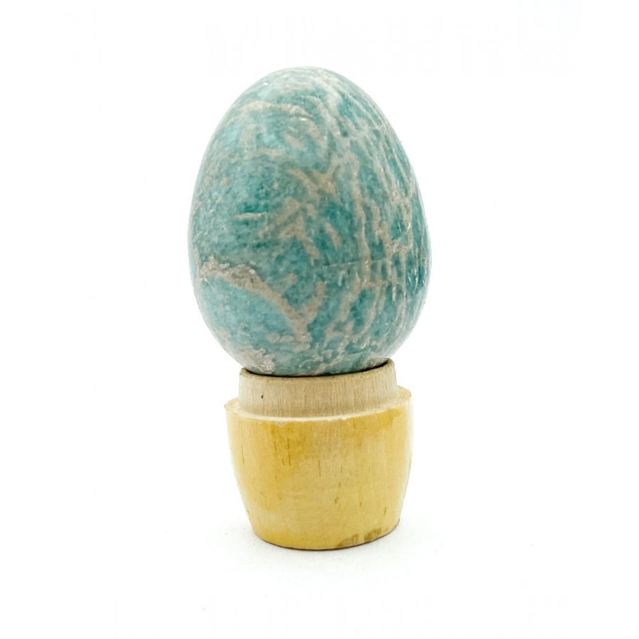 Amazonite gemstone egg 3.4 cm