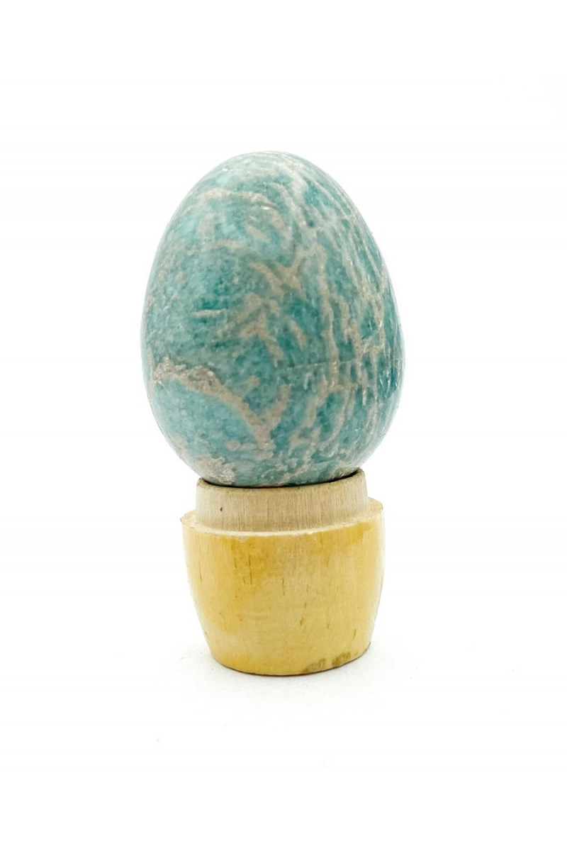 Amazonite gemstone egg 3.4 cm