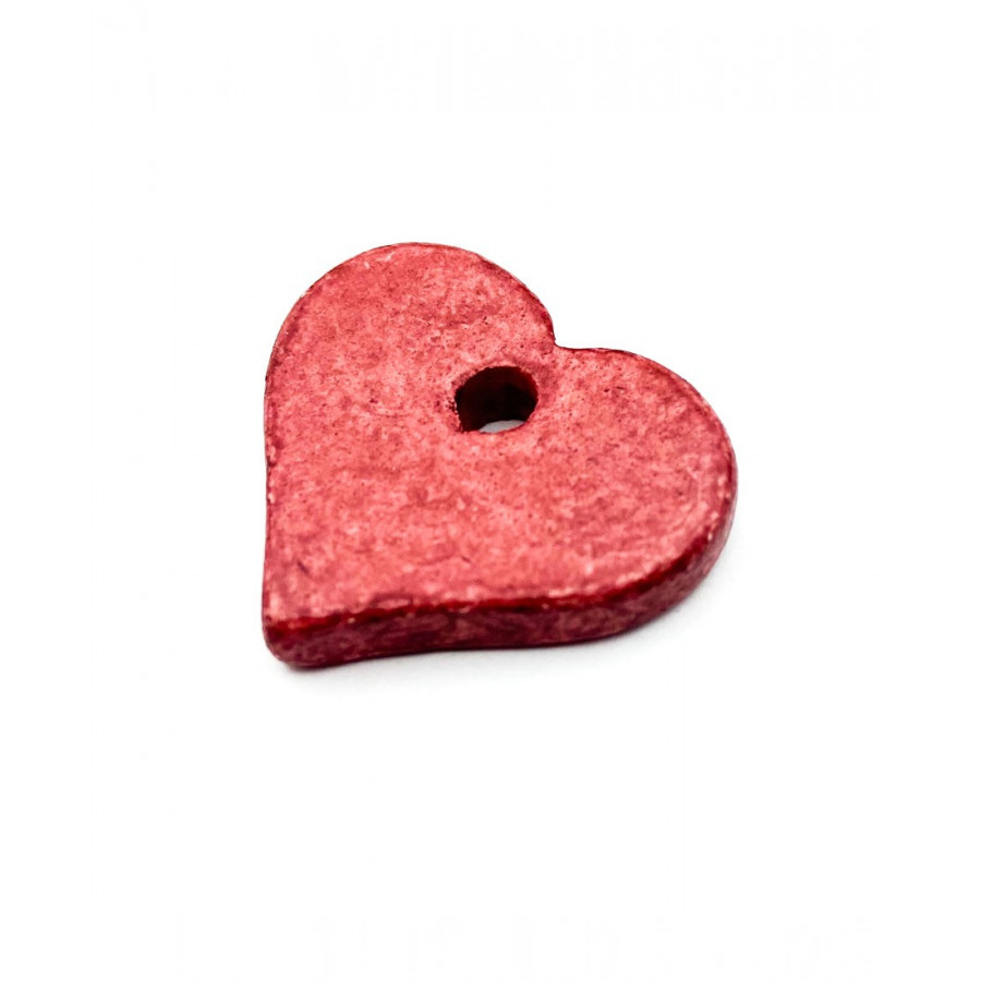 Greek ceramic heart 30mm vintage red