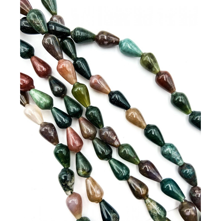 Indian agate drop shape beads. Nice for earrings.