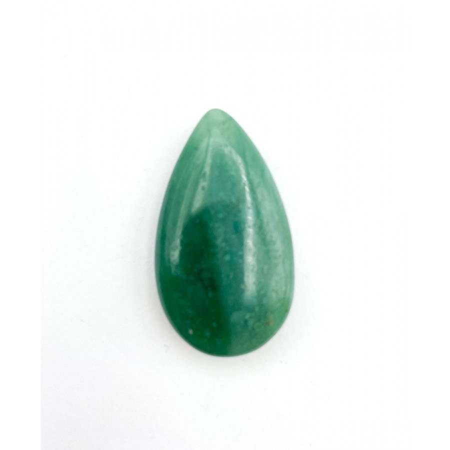Green agate both side polished 31x17mm