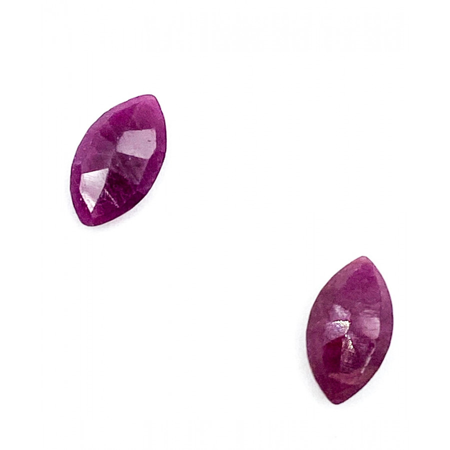 Indian Ruby 8x4mm marquise pair