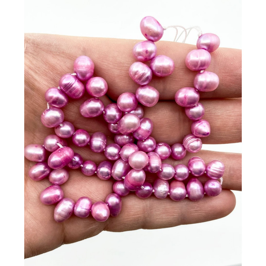 Freshwater pearl strand 37cm pink/lilac