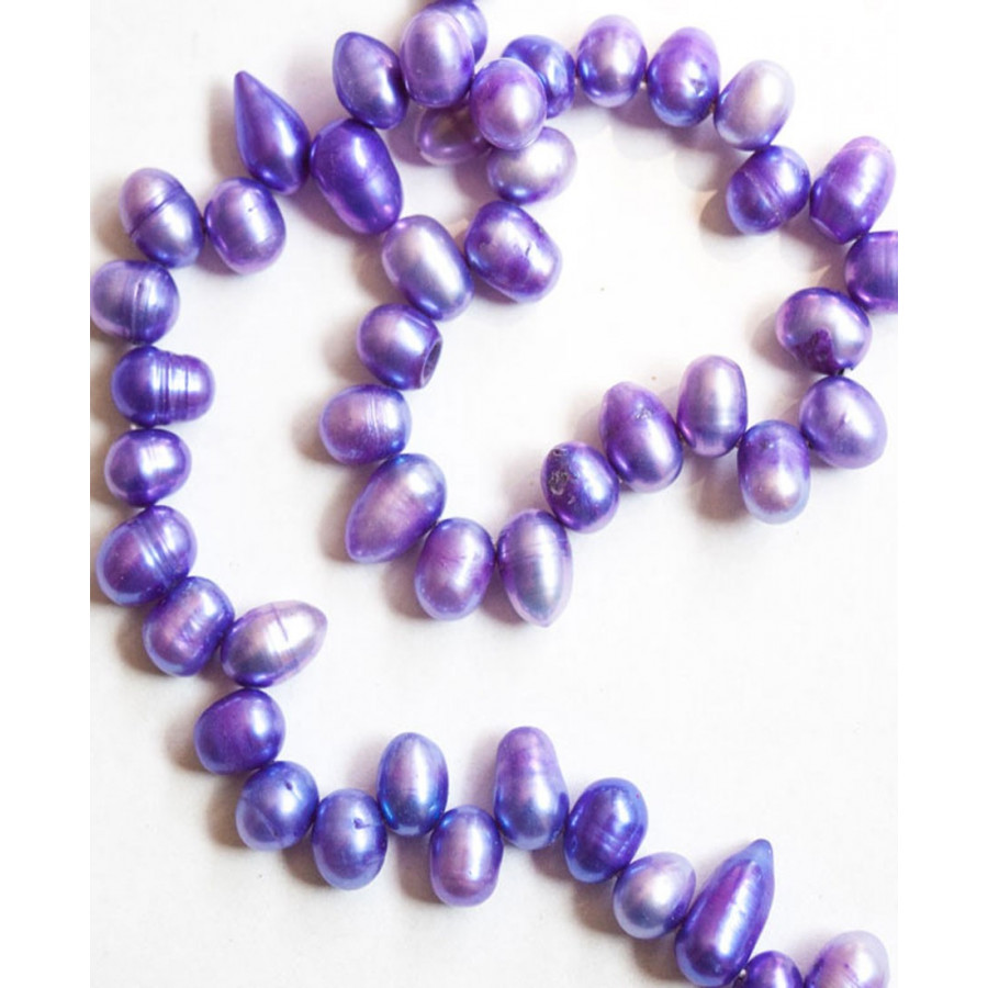 Freshwater pearl strand violet 37cm