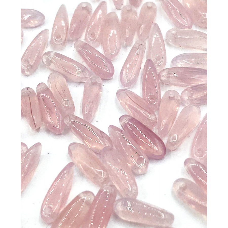 Czech glass beads. Opal rose colour glass beads.